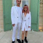 Maisie Williams Instagram - white party for the bride and groom 🎉
