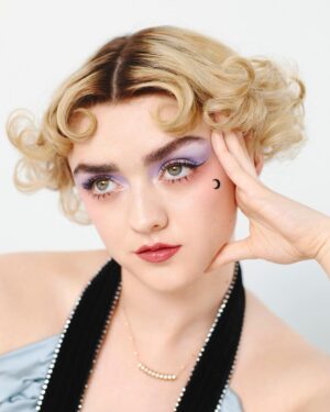 Maisie Williams Instagram - please please can i be in a film where i look like this 💜

@telegraphluxury out today