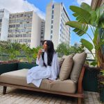 Maitreyi Ramakrishnan Instagram – throwback to sipping some tea in São Paulo ☕️🐝