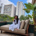 Maitreyi Ramakrishnan Instagram – throwback to sipping some tea in São Paulo ☕️🐝