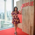 Maitreyi Ramakrishnan Instagram - Had a blast celebrating the new @netflixca office in Toronto! Thank you for inviting my Mississaugan self. My house warming gift is in the mail I swear🛋️🪴❤️(ALSO THERES A ROOM NAMED AFTER DEVI?? WHAT??) 📸: courtesy of George Pimentel/Netflix