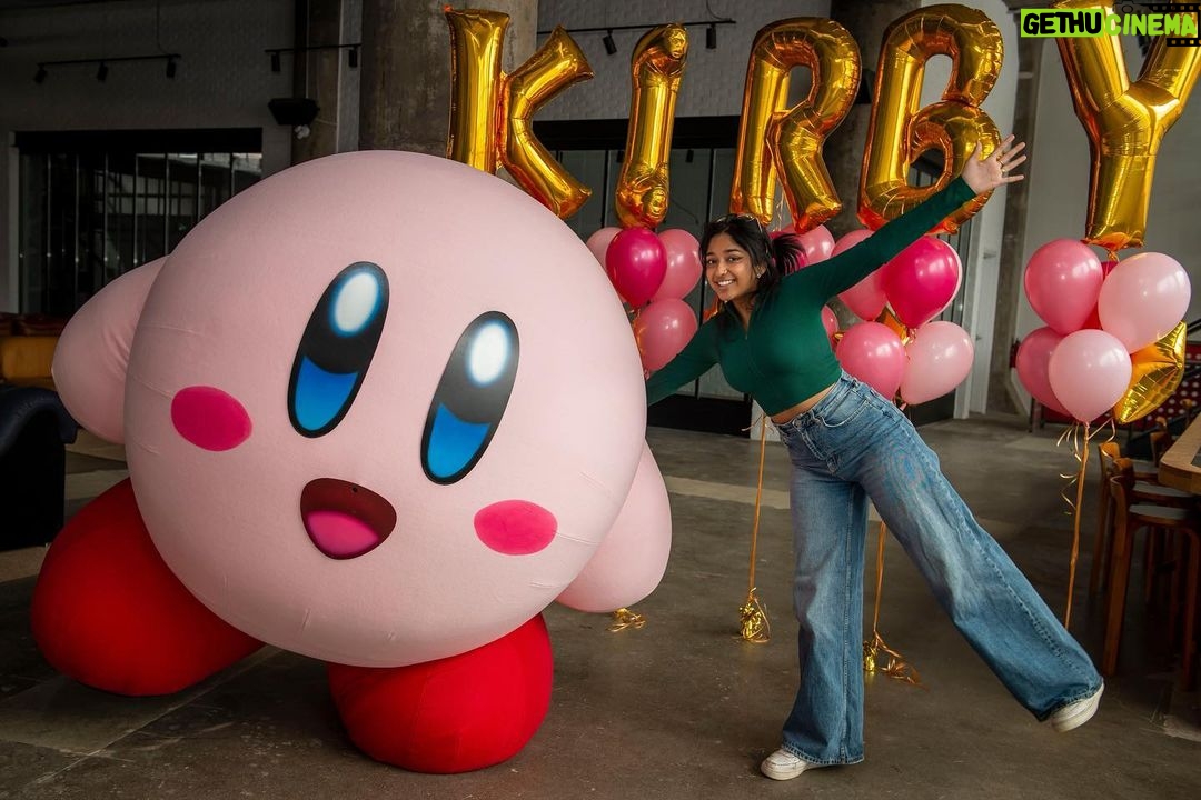 Maitreyi Ramakrishnan Instagram - Well I met my hero and I was NOT disappointed. I got to celebrate the release of Kirby’s Return to Dream Land Deluxe which is now available on the Nintendo Switch with Kirby himself! This was the best surprise ever!💗🍭⭐️ For real though, this surprise was super thoughtful. Thank you #nintendocanada so much. I am truly grateful for all the thought and effort that went behind this day. Young me would never believe that this would be my life😭💖⭐️ #nintendo #nintendoswitch #kirby #gifted