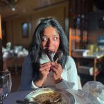 Maitreyi Ramakrishnan Instagram - throwback to when I finally decided to take a vacation and went to Spain. YAY PAELLA!!💛 (next vacation photos I post are just thirst traps. you have been warned)