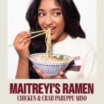 Maitreyi Ramakrishnan Instagram - the RAMEN-KRISHNAN is now available at @ojiseichi❤️🍜 This collaboration has been so amazing and I am beyond excited to finally get to share it out into the world. I got to blend Tamil flavours into both the ramen and icecream to get something truly amazing. Both are ammah approved because she helped too! We love being Tamil, and we love supporting local businesses in this household so try it while you can (because it’s only available for a limited time)! also huh what interesting clothes I’m wearing… it looks like something I designed myself… I wonder if they’d be available to the public… guess we’ll have to wait👀❤️