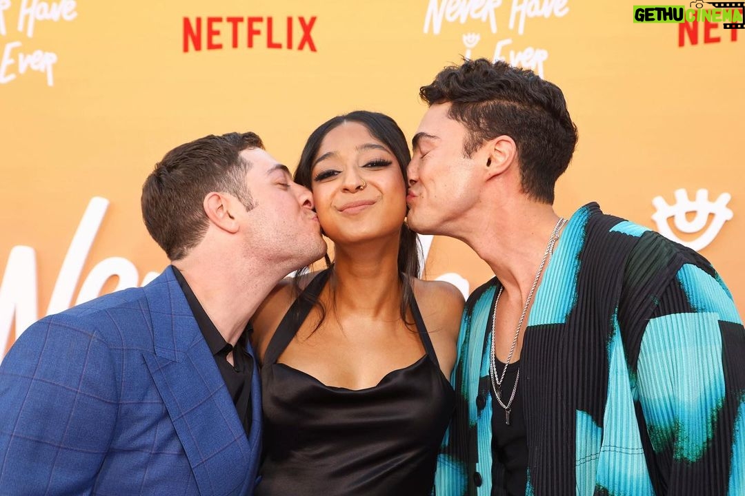 Maitreyi Ramakrishnan Instagram - I am so grateful for these people. I have been on this wild Cinderella journey and the season three premiere was the long awaited ball (thanks COVID). I got multiple princes and princesses and ofc fairy godmothers (love you @mindykaling @loulielang) in this amazing castle that @netflix and @nbcuniversal has made. I am so thankful for the friendships that I know I will have for the rest of my life. Let’s grow old together, ok?❤️