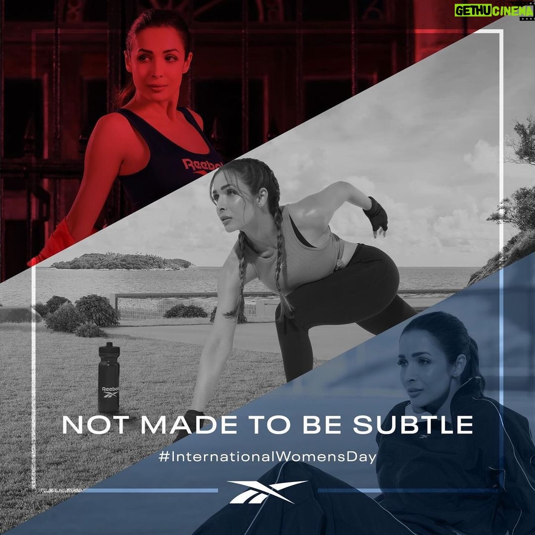Malaika Arora Instagram - This Women’s Day let’s play the sport of life in our own bold style and continue to inspire each other. #WomensDay #InternationalWomensDay #Reebok #ReebokIndia