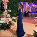 Malak Ahmed Zaher Instagram – In my ultimate favorite color💙✨ 

👗@eslam_saad_designer 
💄 @dinaelkasheff 
💇🏻‍♀️ @alfredandmina 
💎 @iramjewelry_