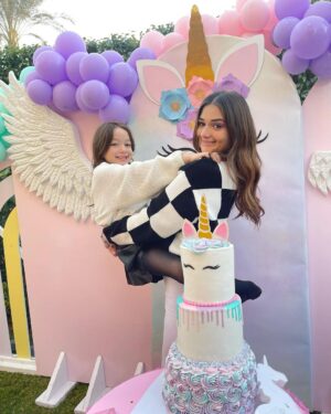 Malak Ahmed Zaher Instagram - Happiest of birthdays to my little monkey🐒 
May you always keep shining my little star ⭐️