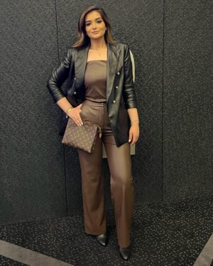 Malak Ahmed Zaher Instagram - From @ziadbourji 's film premiere wala ghalta 🤎 

Outfit from: @be_my_guest_shopping 
Makeup by: @mayayammine 
Hair: @vicken.b @shanttavitian