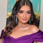Malak Ahmed Zaher Instagram – Dolled up 💜✨ 

Styled by @mayajules 
Hair by @alfredandmina 
Makeup by @nesmamansourmakeup ✨