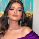 Malak Ahmed Zaher Instagram – Dolled up 💜✨ 

Styled by @mayajules 
Hair by @alfredandmina 
Makeup by @nesmamansourmakeup ✨