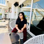 Malavika Menon Instagram - Break fasting ✌🏻🌈✨🕶️ Queen Elizabeth 2 Cruise Ship