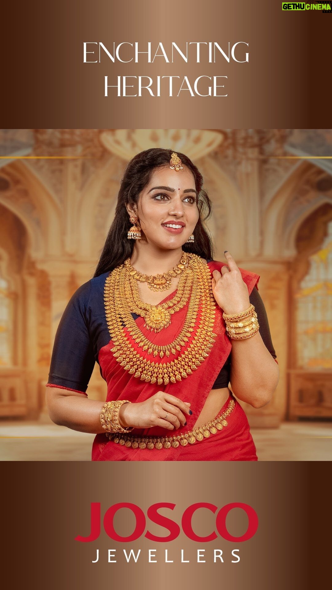 Malavika Menon Instagram - Jewellery is like the perfect spice – it always complements what's already there. Enchanting Heritage @joscojewellers. . . . . #joscojewellers #queensofjosco #enchantingheritage #malavikacmenon #goldjewellery #josco