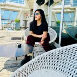 Malavika Menon Instagram – Break fasting ✌🏻🌈✨🕶️ Queen Elizabeth 2 Cruise Ship