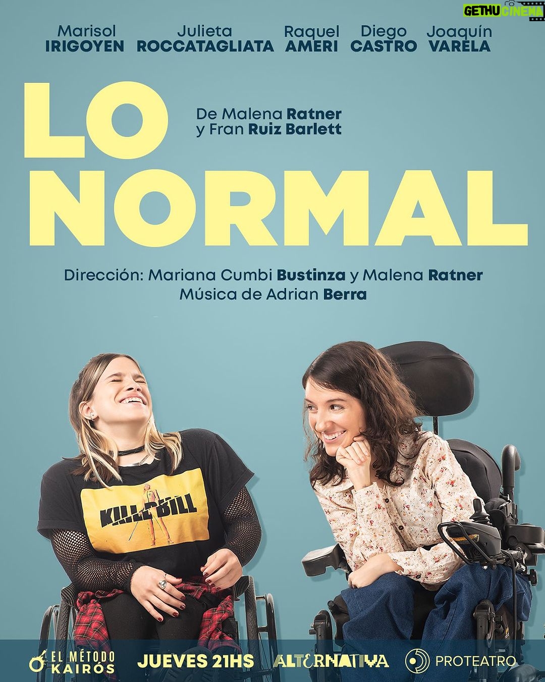 Malena Ratner Instagram - “LO NORMAL” / estreno el 20 de Julio en @el.metodo.kairos Ya están las entradas a la venta 💛 @lonormalteatro Esta es una historia como muchas otras: una amiga cómplice, unos padres aprendiendo, una joven buscando conocerse y un poco de amor, lo normal, ¿no? Cuando el mundo no ayuda a que puedas descubrir quién sos. Cuando te llenan el camino de barreras. Cuando la sociedad no te refleja en ningún sentido. Dicen que la amistad te salva. Elenco y equipo soñado🥹: @marisolagostina @r.juju__ @ameriraquel @diego.jcastro @joa_delmundo @maiaetchichury Libro de: Malena Ratner y @franruizbarlett Dirección: @cumbibustinza y @malenaratner Asistente de dirección: @ccamiosa Asesoría en discapacidad: @waismanlaura Música: @adrianberra Producción: Malena Ratner y El Método Kairós Vestuario: @carolpeiretti Escenografía: @martinzabalamonzon Iluminación: @samircko Foto: @nacholunadei Redes Sociales: @ornefazio_ Gráfica: @luligejtman Prensa: @varasotero Y quiero dar mis gracias a @larosariia 💗 (Esto está pasando) El Método Kairós Teatro