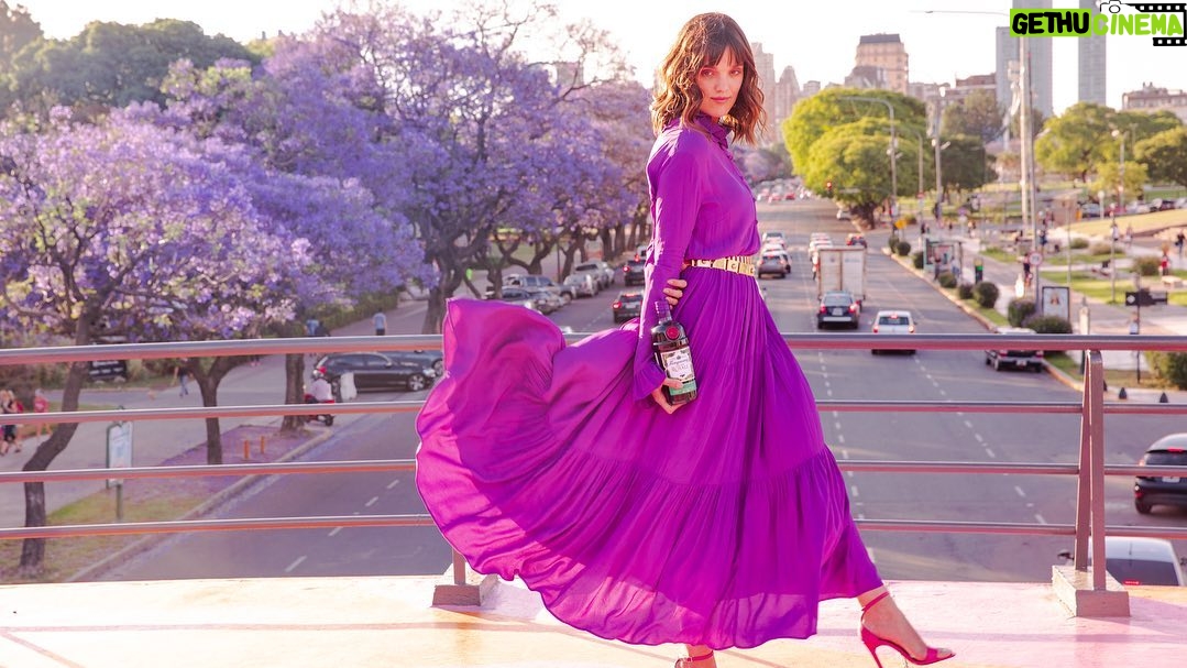 Malena Ratner Instagram - #Ad Buenos Aires que linda sos con tus jacarandas 💜🇦🇷 La ciudad y el inconfundible sabor de @tanqueraygin se tiñen de violeta con el nuevo #TanquerayRoyale, hecho con berries francesas y toques de vainilla/ Argentina , Buenos Aires