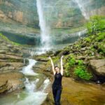 Malti Chahar Instagram - If you fall, fall like a waterfall ❤️ #fall #beautifull #waterfall #naturelovers P.C.- @arviyadav07 Kataldhar Waterfall