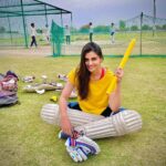 Malti Chahar Instagram – Yellow on my mind 💛 Goenka Chahar Cricket Academy