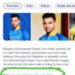 Malti Chahar Instagram - Thanks to Wikipedia...finally Deepak is elder to me😄😂 Fittest player at 48😛