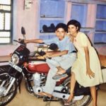 Malti Chahar Instagram - We were dope then😁 @deepak_chahar9 I like the way you ride bike 🏍 P.S.- me in identity crisis 😂 #siblings #childhoodmemories