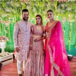 Malti Chahar Instagram - Congratulations Mittali and Shardul 💍. Wish you all the happiness and love ❤️. @mittaliparulkar_ @shardul_thakur #engaged Mumbai Cricket Association, BKC