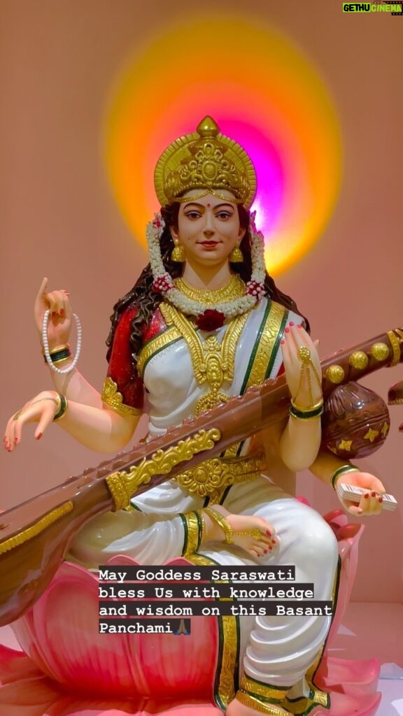 Malti Chahar Instagram - May Goddess Saraswati bless Us with knowledge and wisdom on this Basant Panchami🙏🏼 Happy Basant Panchami! #basantpanchami
