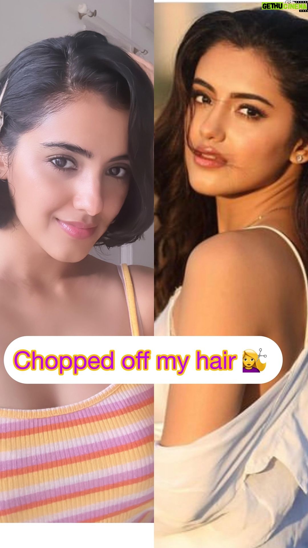 Malvika Sharma Instagram - Sometimes you have to let things go💫 Haircut by @lakshsingh__ ❤️