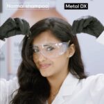 Malvika Sharma Instagram - Step into the magical world of my favorite anti-breakage range, Metal DX, with me at the L’Oréal Professionnel Research and Innovation Centre. From groundbreaking formulations to awe-inspiring discoveries, this visit was an extraordinary journey. I had the privilege of uncovering the secrets of the Metal DX range and how it shields our hair from the harsh metals found in hard water. Witnessing this absolutely remarkable range strengthen our hair through a rigorous strand breakage test was truly eye-opening. It’s a game-changer in hair protection. Now, I really can’t wait to try out these amazing products at home! Visit your nearest L’Oreal Professionnel partner salon today to experience the magic for yourself. #AD #MetalDX #LorealProindia #LorealProfindia #HairCare @lorealpro_education_india @lorealpro