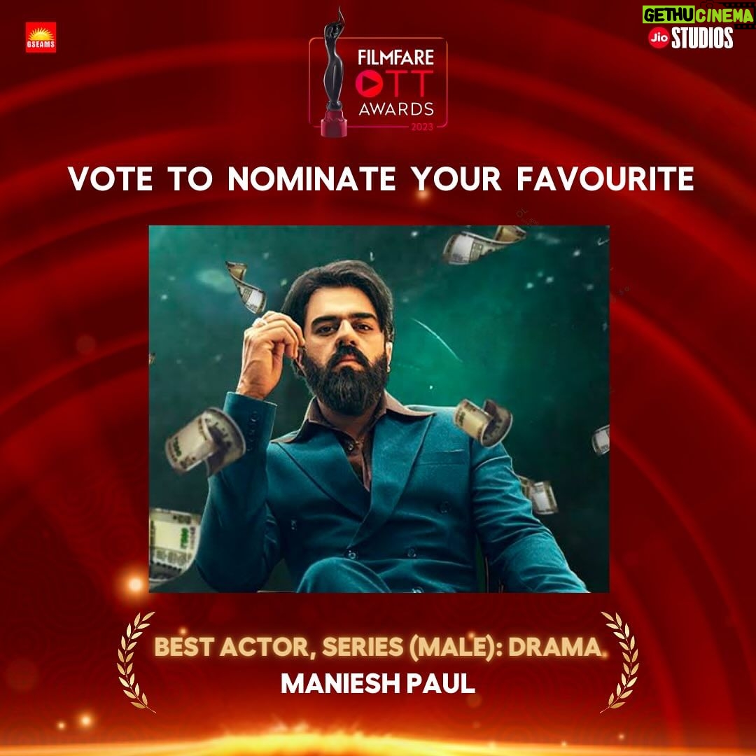 Maniesh Paul Instagram - The spotlight is on @manieshpaul , who's vying for nominations with Rafuchakkar! Help us secure a place in the final nominations for the "Best Actor Series (Male) : Drama" category at the upcoming Filmfare OTT Awards 2023. Your vote can make all the difference. Click the link in our Bio and support Maniesh: Vote for Maniesh Paul in Rafuchakkar - Best Actor Series (Male) : Drama - Link in Bio ππ» #GSEAMS #ManieshPaul #RafuchakkarNomination #VoteForManieshPaul #FilmfareOTTAwards #bestactorseries #supportrafuchakkar #awardnomination #votenow #OTTExcellence #RafuchakkarSeries #Filmfare2023 #nominatemanieshpaul #showyoursupport #manieshforthewin #OTTEntertainment #voteandwin