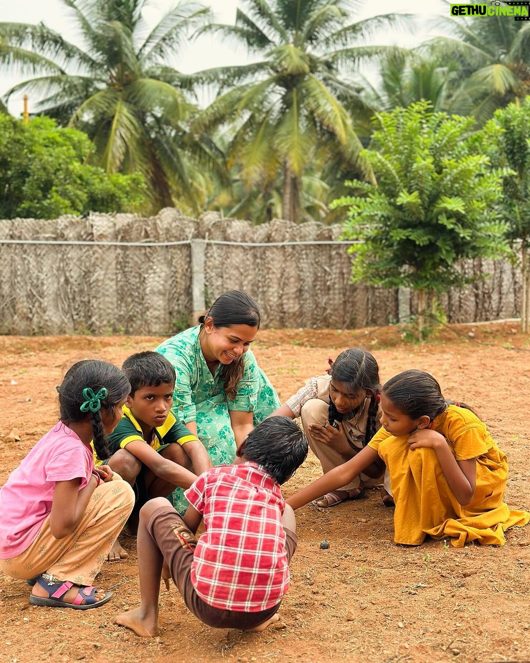 Manimegalai Instagram - Mastering New Game 💪 Goli gundu 😃 #villagegames