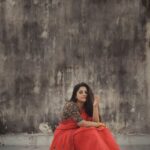 Manjima Mohan Instagram - 🧡❤️ Direction: @aadhavkannadhasan Photography & editing: @gowtham__rajendran Styling: @by_sarana Saree: @suta_bombay Makeup and hair : @hemalathahairandmakeup Chennai, India