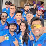 Mannara Instagram - All the very luck to my boys @mumbaiheroesofficial , we have reached the stadium to rock ….Stay tuned Sharjah International Cricket Stadium, UAE