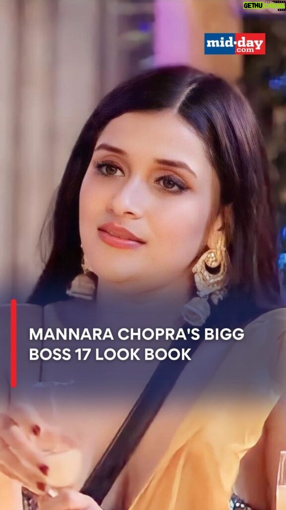 Mannara Instagram - Mannara Chopra’s Bigg Boss 17 Look Book: A mesmerizing blend of elegance, color, and desi charm! #MannaraChopra #MannaraChopra𓃵 #Mannara #Mannarians #BiggBoss17 #Fashion