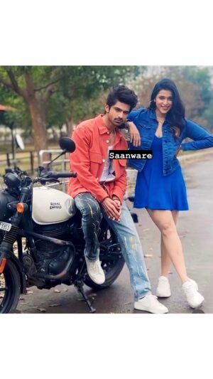 Mannara Instagram - “#Saanware is trending on  No. 1, Thankyou for all your love and support ! Sharing a sneak peek behind the scenes to celebrate with you all !”
