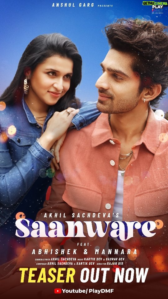Mannara Instagram - Redefine the season of love with the soulful vibes of Saanware's melodies. 🎵💫 📌Teaser out Now Exclusively on @Playdmfofficial YouTube Channel. Full Song Out On 12th February 11 a.m. @aebyborntoshine @sachdevaakhilnasha @anshul300 @rajanbirfilms @kartikdevofficial @iamgauravdev @stylingbyvictor @gauravarora08 @vickysandhudesigns @sankalp1 @amitkridey @virginmusicin @desimusicfactory @raghav.sharma.14661 #Saanware #MannaraChopra #AbhishekKumar #Mannara #AkhilSachdeva #NashaBoy #staytuned #comingsoon #playdmf