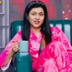 Mannara Instagram - When my morning cup of tea is all that I need to begin my day🫶 #chailover 💗 Constant love for white 💗🫶 Styled by @mitalihandaofficial Nightsuit @claura.in Hairband @adwitiyacollection #Bb #bb17 #boggboss17 #biggboss #mannarachopra #hotpinkaesthetic #pinkpinkpink #loveforpink