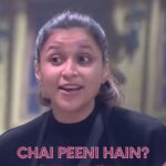 Mannara Instagram - Chai Peeni Hai? ☕️❤️ Presenting Mannara ke hath ki Chai for everyone! 🫶 Credits - Jiocinema, Colours TV London, United Kingdom