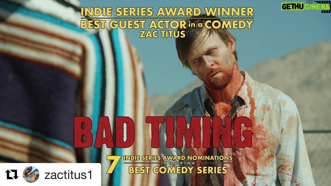 Manny Montana Instagram - One of my best friends in the world is winning awards left and right! Congrats homie! @zactitus1 Copy and paste the link to watch! Shyt is hilarious! https://deadentertainment.com/2018/04/10/bad-timing-wins-best-guest-actor-in-a-comedy/