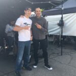 Manny Montana Instagram - My chosen brother @youngflip7 and some creepy dude looking at us. 🤨 LOL! Blessed my boy had some time to come to set and share some laughs. @nbcgoodgirls @anwnation #goodgirls #americanninjawarrior #ninja