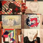 Manny Montana Instagram - Monday art night with my family and chosen family. Big bro @33moves shyts on everybody as usual... Lol
