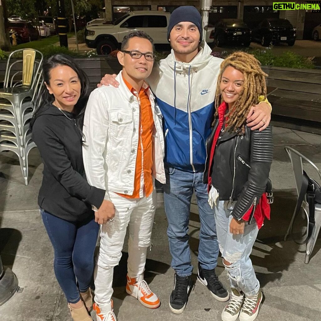 Manny Montana Instagram - Good when people are even better in person. The new homies @racheldonaire @nonitodonaire and my beautiful wife @adelfamarr Thanks for a fun night!!