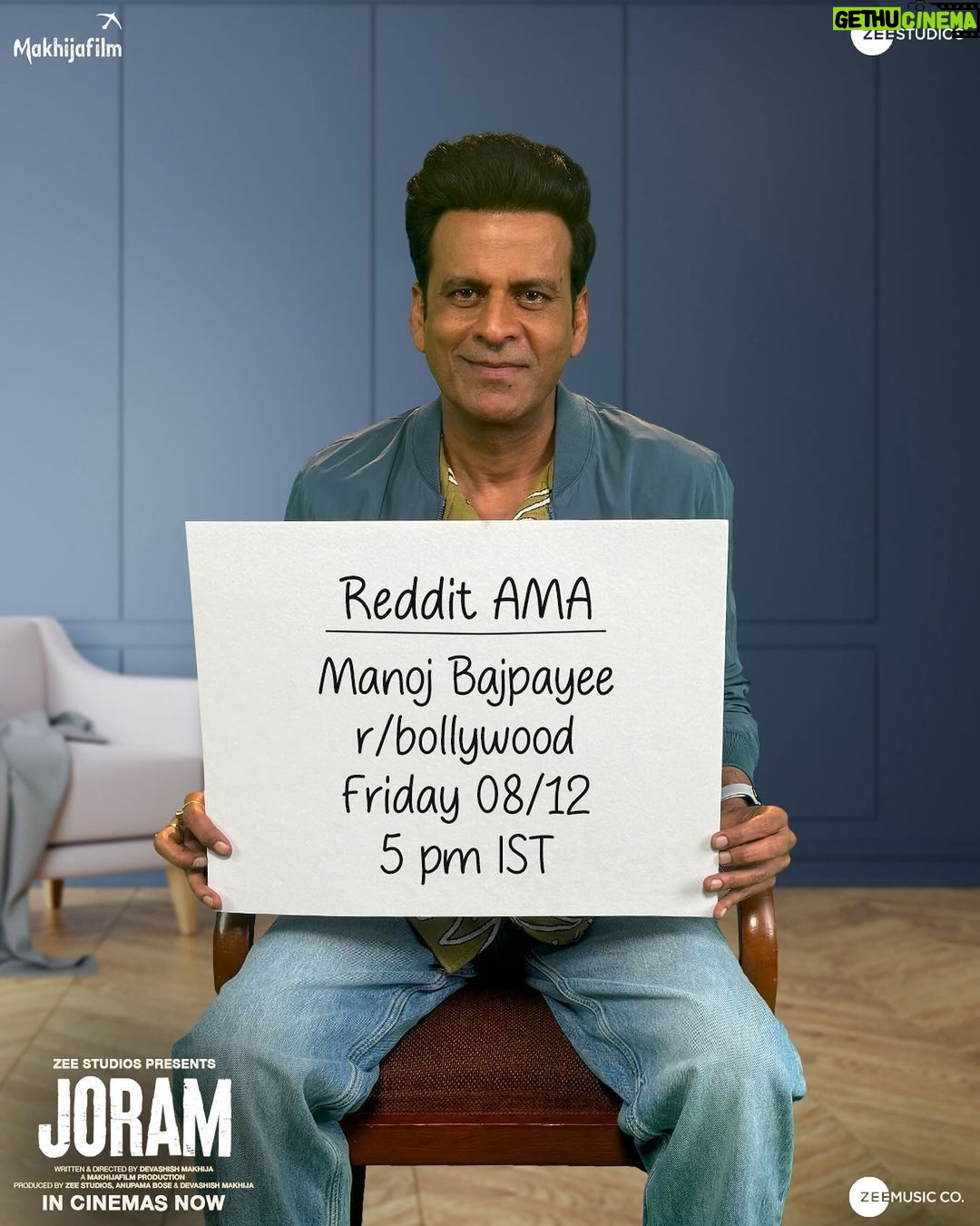 Manoj Bajpayee Instagram - Meet @bajpayee.manoj aka Dasru from #Joram, today on @reddit, ready to answer all your questions! Book your tickets! (Link in bio) #Joram in cinemas now. @zeestudiosofficial @mohdzeeshanayyub @nakedindianfakir @shariq_patel @village_at_makhijafilm @nowitsabhi @smitatambe @tannishtha_c @meghamathurhere @nimmyraphel @bose.anupama @deepaksimhal @piyushputy @avrobanerjee @mangeshdhakde @sidmeer @viraj_selot @ipankajbatra @joshi.ashvin @dhiman.karmakar @castingbay @ashimaavasthi @callmenabo @zeemusiccompany @reddit_asia