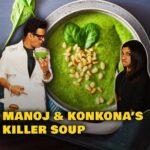 Manoj Bajpayee Instagram - Manoj Bajpayee’s “Palak Ka Shorba” actually turned out to be killer😍😋. A perfect match of healthy and tasty. Do try and let us know how it was! Recipe: 1. In a blender, add 1 cup of blanched spinach, 2 tbsp of onion and garlic sauteed, 1/2 cup of coriander and 1/4 cup of mint. Blend until smooth. 2. In a pan add the puree and add, salt 1 tsp jeera powder, 1 tsp black pepper powder, some chilli flakes if desired and 2tbsp cream. Bring it to a boil and serve. Production team : @deconstructed_by_rishabh @prollyhussainscooking #manojbajpayee #konkonasensharma #soup #recipe #cooking #fun #reels #food #foodie