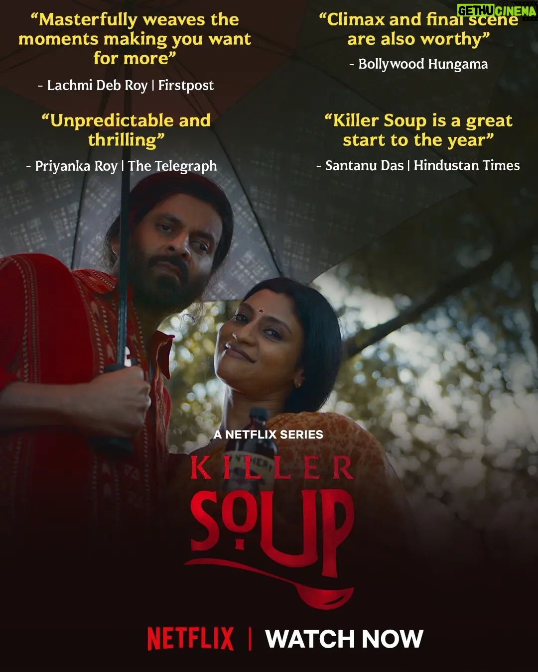 Manoj Bajpayee Instagram - Looks like everyone loves the taste of KILLER SOUP πβ€οΈπ² Killer Soup is now streaming, only on Netflix! #KillerSoup #KillerSoupOnNetflix @netflix.in @konkona @kameelanasser #Nasser @sayaji_shinde @lal_director @abhishekchaubey @honeytrehan @macguffinpictures #chetanakowshik #BimalParekh @unaizamerch @nobleanant @harappan @siva_ananth @pranafilms.in @anujdhawan13 @anandbansal2810 @tripathiankur @chowfin @operationfail @amritsingh099 @teebirdyfly @shivankkapoor @jayadevan_chakkadath #kunalsharma #meghnamanchandasen @djangokaza @narenandbenedict #shrikantdesai @dirty_hands_studio @varshacasts @pooobrain @m_u_k_t_a @anbu_thasan @anulanavlekar #KaniKusruti