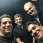 Manouchehr Hadi Instagram - جواد خیابانی عزیز همراه با حمید گودرزی / یوسف تیموری / بابک کایدان استودیو ضبط نریشن های نیوکمپ ممنون جناب خیابانی عزیز از لطف و همکاری بی نظیرتون