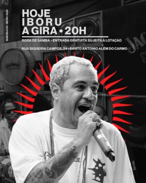 Marcelo D2 Instagram - avisa lá que hoje é dia de samba em Salvador !! I B O R U - a Gira a partir das 20h

só chegar !! A entrada é gratuita, mas sujeita à lotação 

🔱 ocupação I B O R U • Salvador 

Rua Siqueira Campos, 24 - Santo Antonio Além do Carmo

📷 @caianomidam | artwork @moving.comunicacao 🎥 @yancarpenter 

#OTempoDeIBORUéAgora