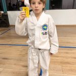 Marcelo Tinelli Instagram - Orgulloso y emocionado con el primer examen de Lolo en Taekwondo. Hoy ya es cinturón punta amarilla. Lo amooooooo❤️🥋