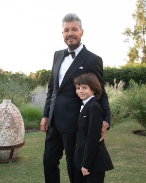 Marcelo Tinelli Instagram - Alta dupla Ariana en el casamiento de Lelé @candelariatinelli ❤️. Lolito y el padre de la novia ❤️