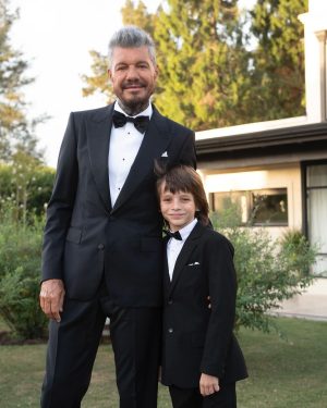 Marcelo Tinelli Instagram - Alta dupla Ariana en el casamiento de Lelé @candelariatinelli ❤️. Lolito y el padre de la novia ❤️