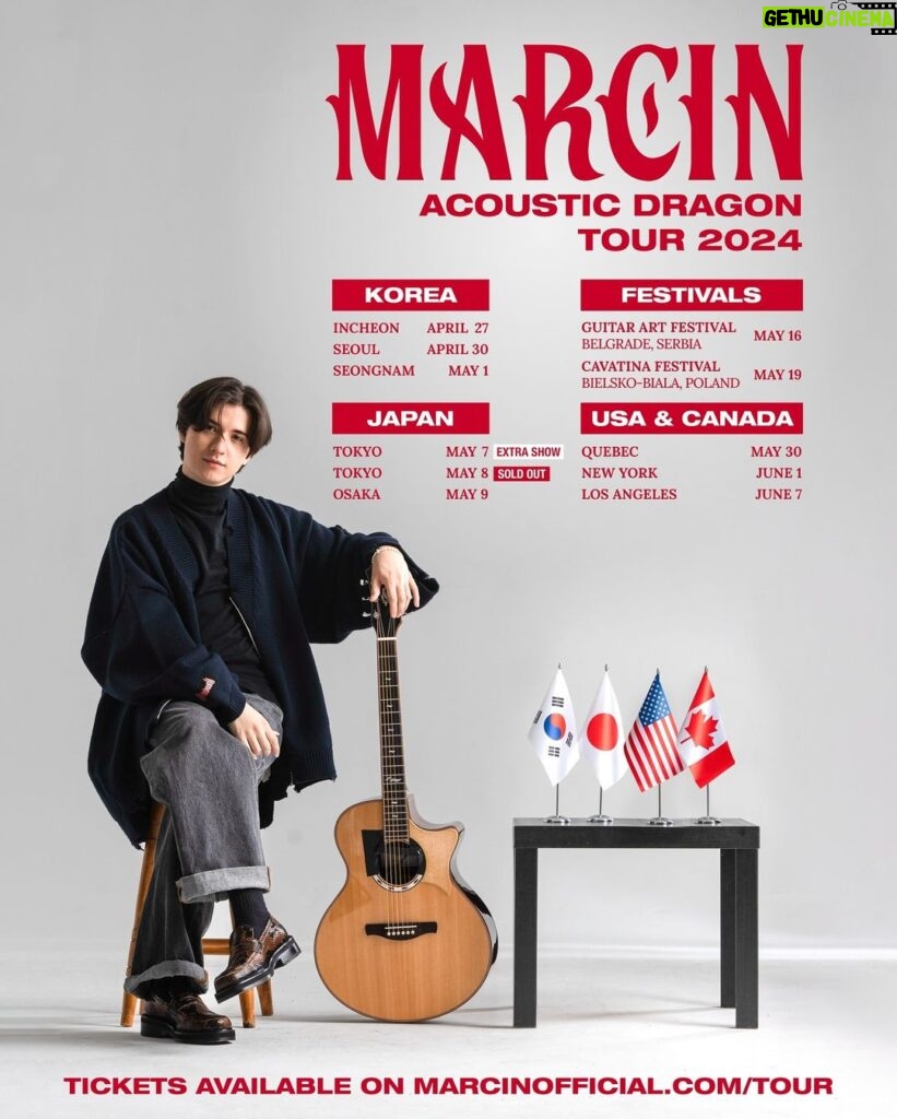 Marcin Patrzalek Instagram - Finally an international tour 🌍 I’m so happy… Tickets in bio, which one are you coming to? EDIT: Korea concerts had to be canceled and will be rescheduled at a later date soon, to ensure the quality of the show.